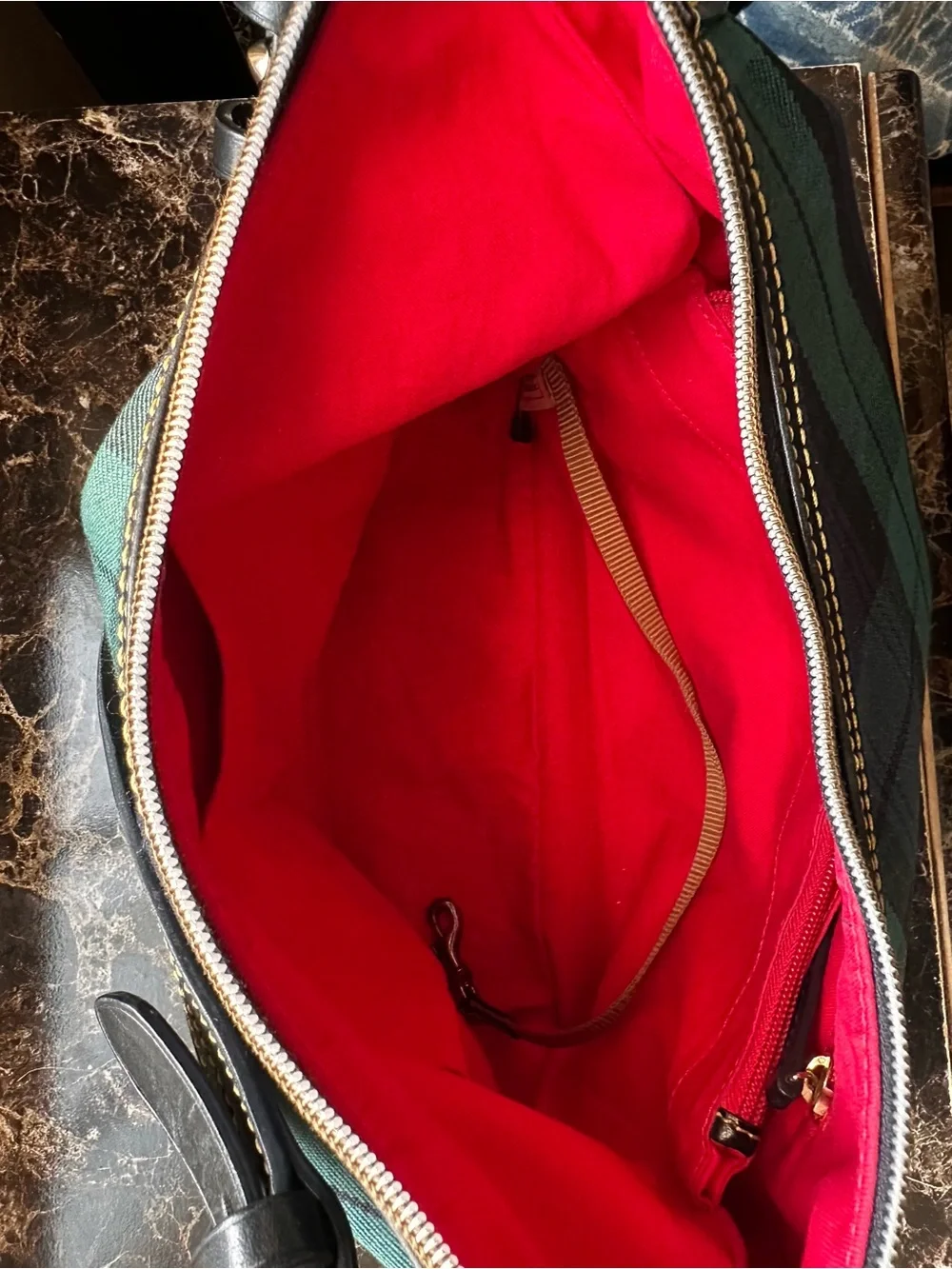 Dooney & Bourke Black Watch Plaid Hobo Bag - Green/Blue NEW WITHOUT TAG